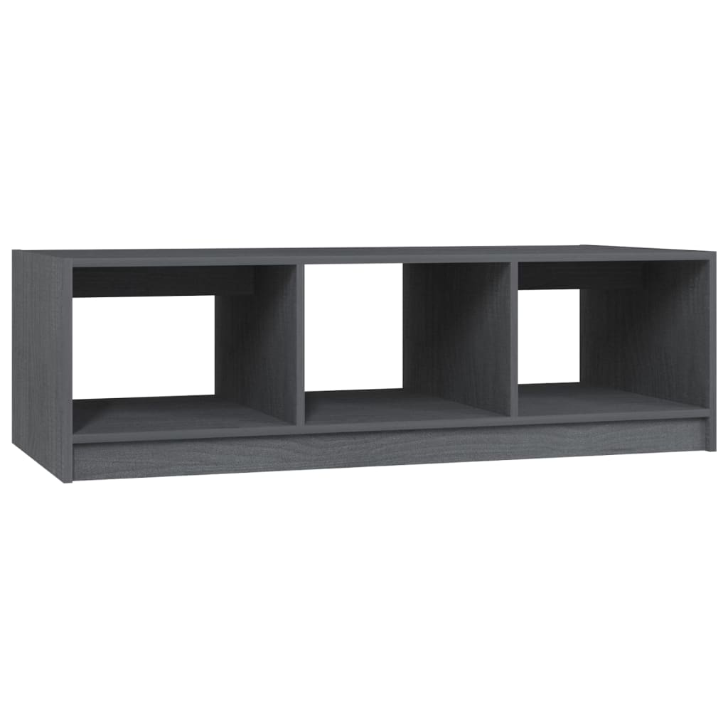 vidaXL Măsuță de cafea, gri, 110x50x34 cm, lemn masiv de pin vidaXL Măsuță de cafea, gri, 110x50x34 cm, lemn masiv de pin