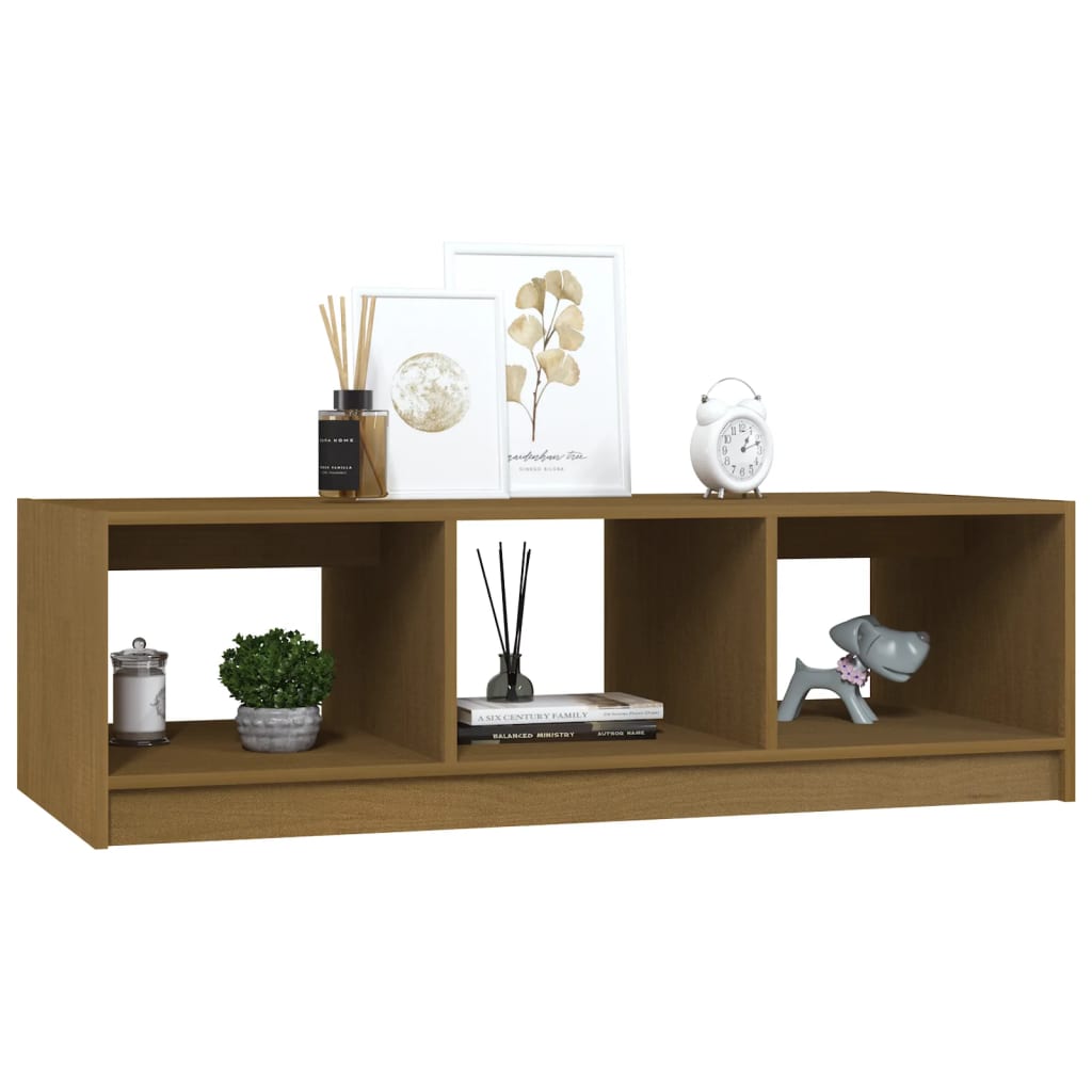 vidaXL Măsuță de cafea, maro miere, 110x50x34 cm, lemn masiv de pin vidaXL Măsuță de cafea, maro miere, 110x50x34 cm, lemn masiv de pin