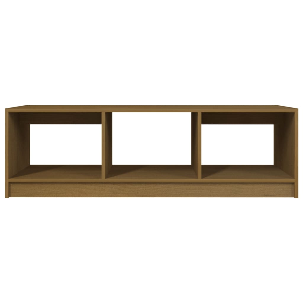 vidaXL Măsuță de cafea, maro miere, 110x50x34 cm, lemn masiv de pin vidaXL Măsuță de cafea, maro miere, 110x50x34 cm, lemn masiv de pin