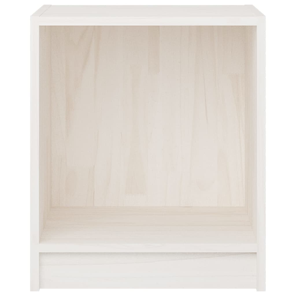 vidaXL Noptiere, 2 buc., alb, 35,5x33,5x41,5 cm, lemn masiv de pin