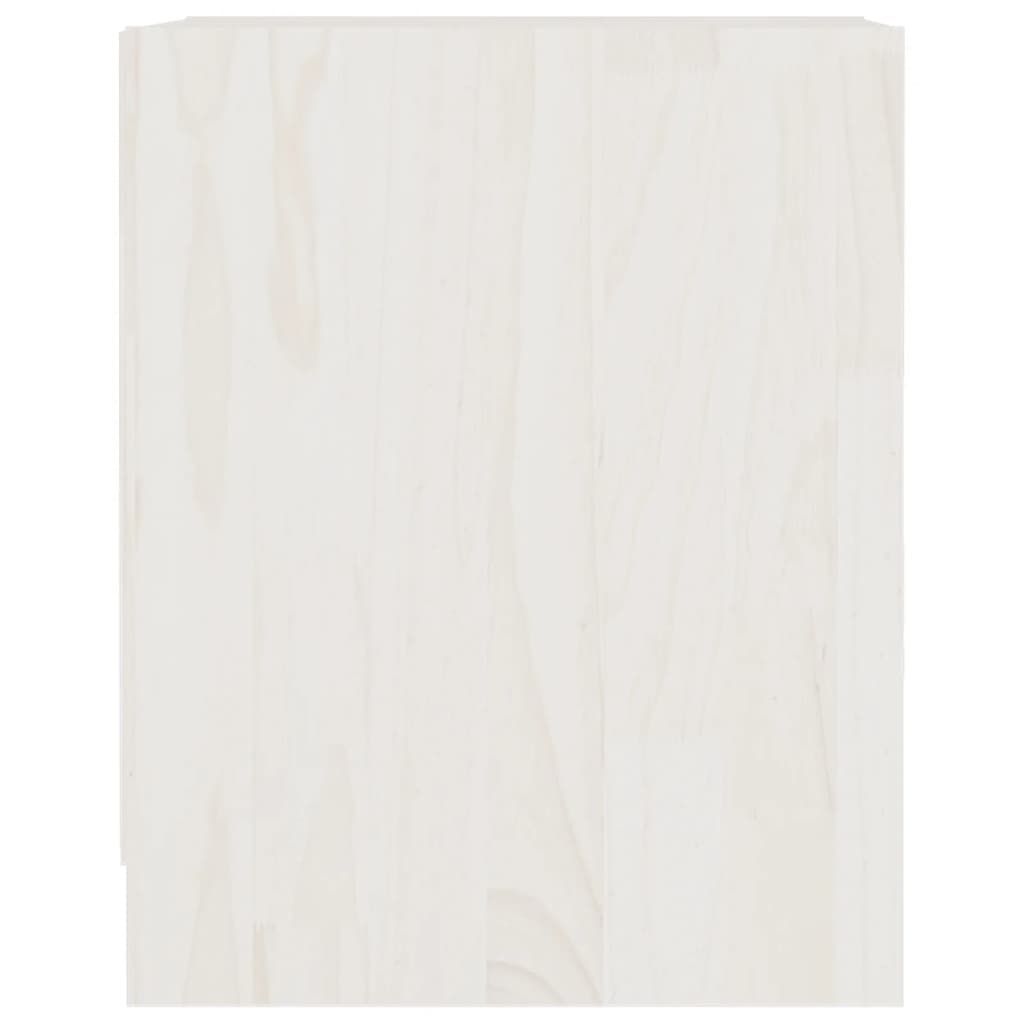 vidaXL Noptiere, 2 buc., alb, 35,5x33,5x41,5 cm, lemn masiv de pin