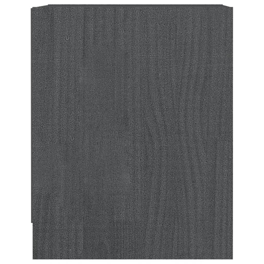 vidaXL Noptiere, 2 buc., gri, 35,5x33,5x41,5 cm, lemn masiv de pin vidaXL Noptiere, 2 buc., gri, 35,5x33,5x41,5 cm, lemn masiv de pin