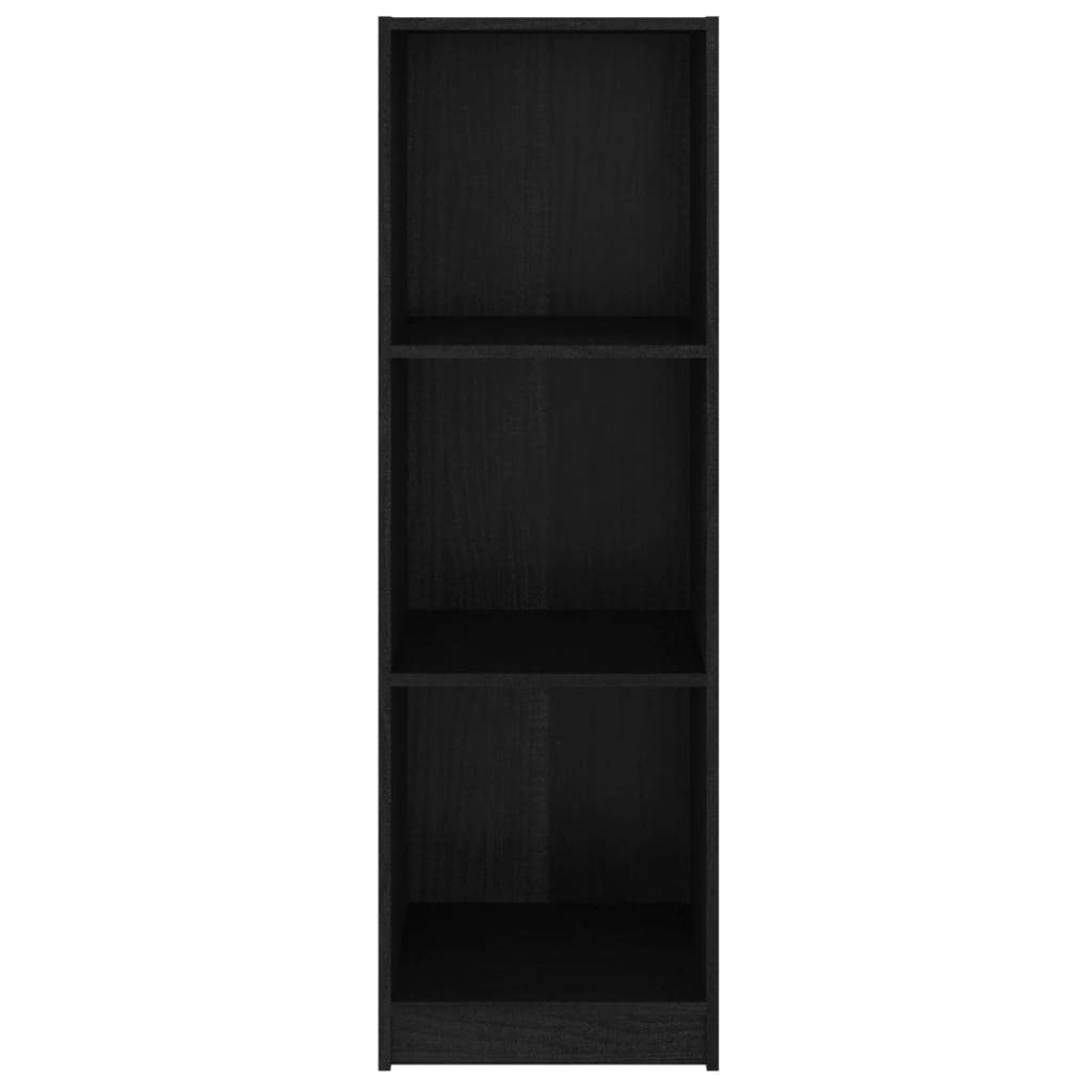 vidaXL Bibliotecă/Separator cameră negru, 36x33x110 cm, lemn masiv pin vidaXL Bibliotecă/Separator cameră negru, 36x33x110 cm, lemn masiv pin