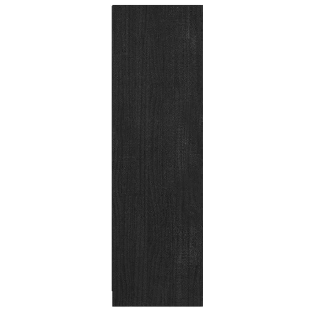 vidaXL Bibliotecă/Separator cameră negru, 36x33x110 cm, lemn masiv pin vidaXL Bibliotecă/Separator cameră negru, 36x33x110 cm, lemn masiv pin