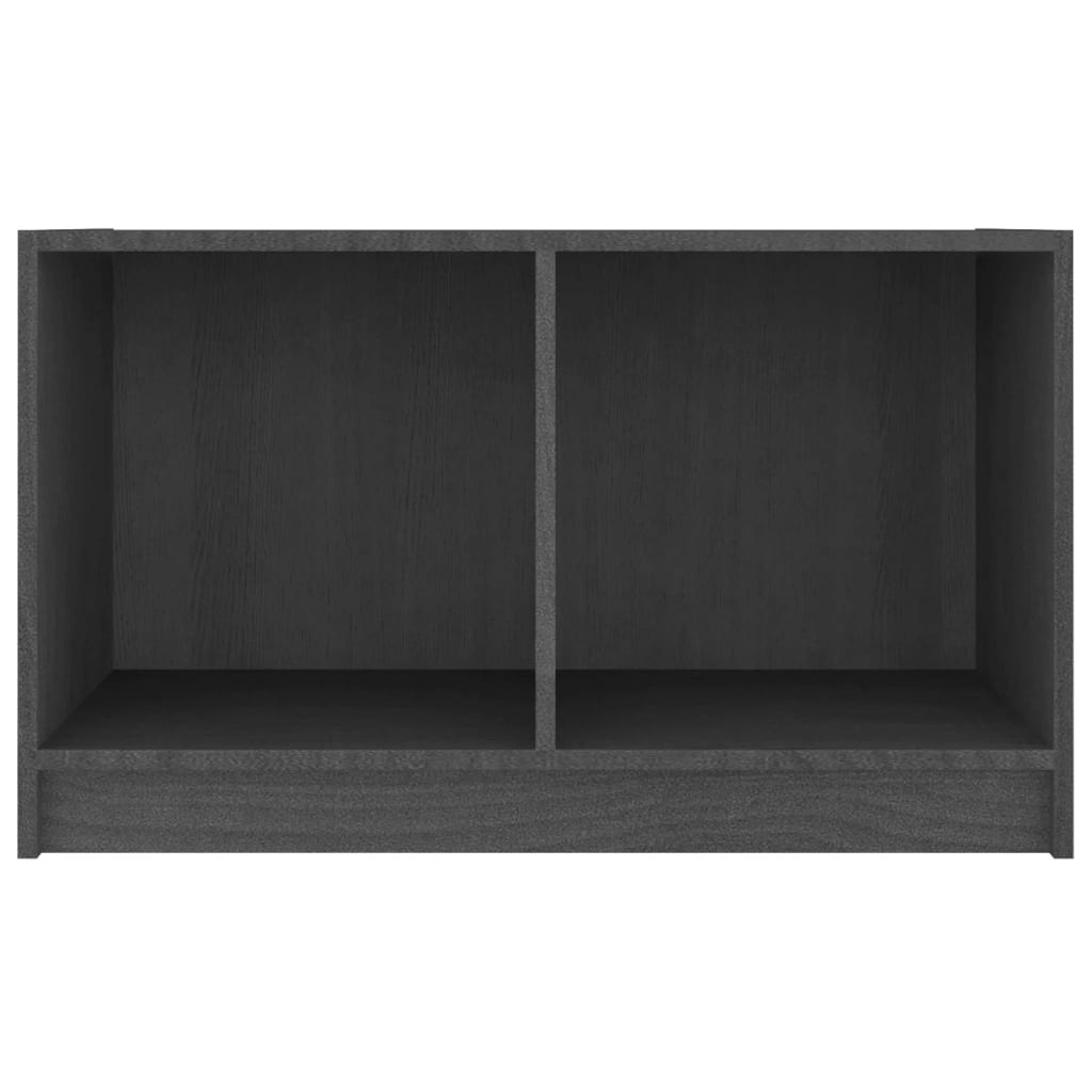 vidaXL Comodă TV, gri, 70x33x42 cm, lemn masiv de pin vidaXL Comodă TV, gri, 70x33x42 cm, lemn masiv de pin