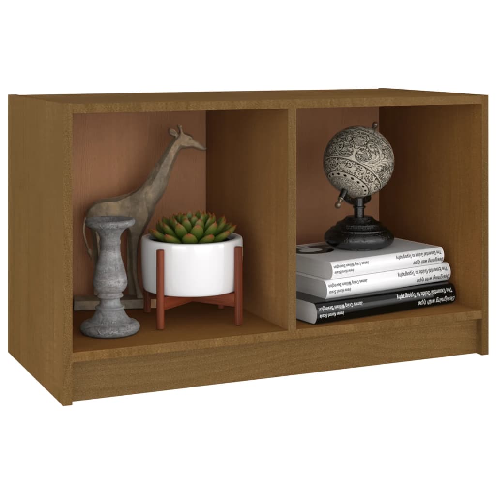 vidaXL Comodă TV, maro miere, 70x33x42 cm, lemn masiv de pin vidaXL Comodă TV, maro miere, 70x33x42 cm, lemn masiv de pin