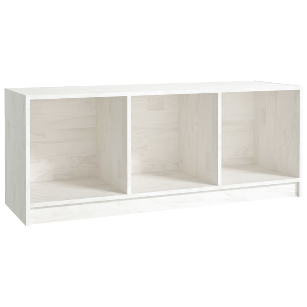 vidaXL Comodă TV, alb, 104x33x41 cm, lemn masiv de pin vidaXL Comodă TV, alb, 104x33x41 cm, lemn masiv de pin