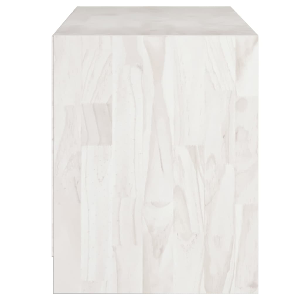 vidaXL Comodă TV, alb, 104x33x41 cm, lemn masiv de pin vidaXL Comodă TV, alb, 104x33x41 cm, lemn masiv de pin