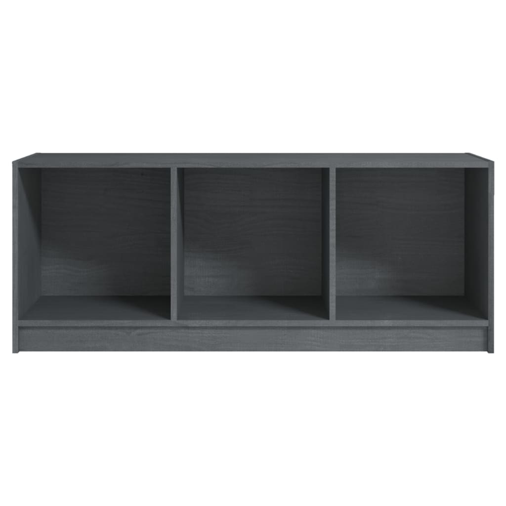 vidaXL Comodă TV, gri, 104x33x41 cm, lemn masiv de pin vidaXL Comodă TV, gri, 104x33x41 cm, lemn masiv de pin