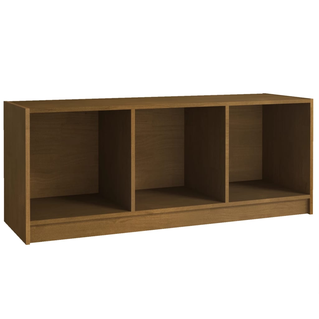 vidaXL Comodă TV, maro miere, 104x33x41 cm, lemn masiv de pin vidaXL Comodă TV, maro miere, 104x33x41 cm, lemn masiv de pin