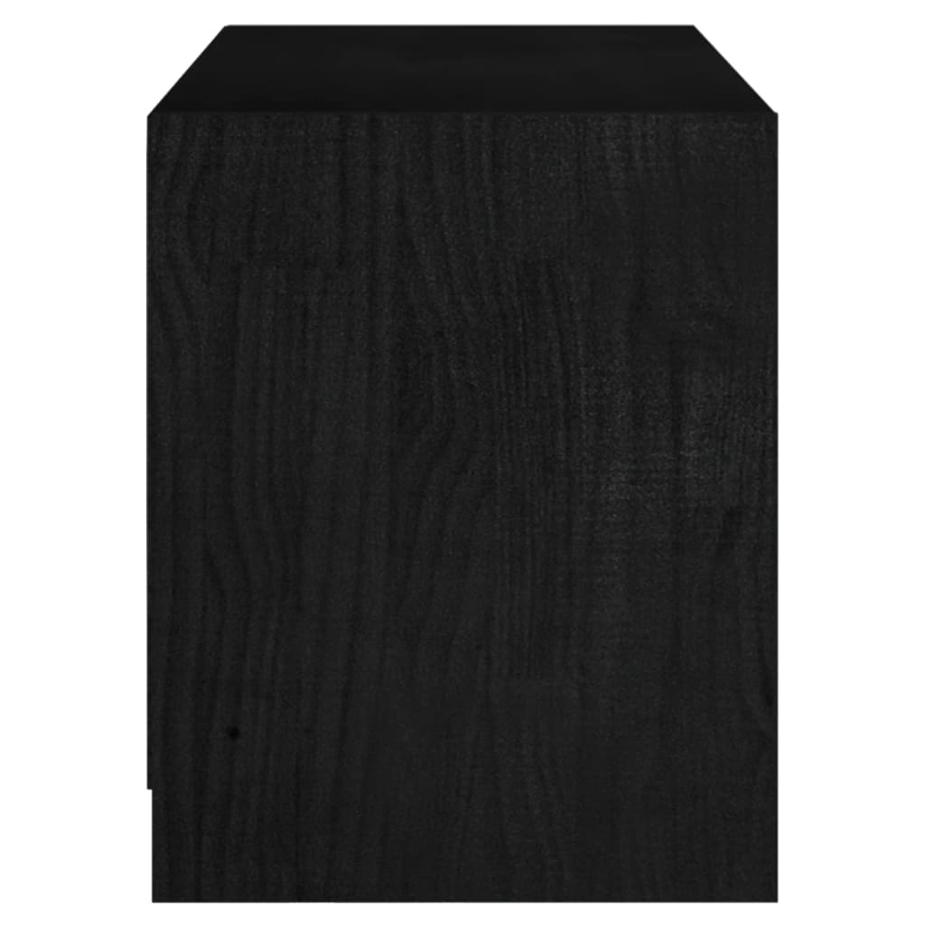 vidaXL Comodă TV, negru, 104x33x41 cm, lemn masiv de pin