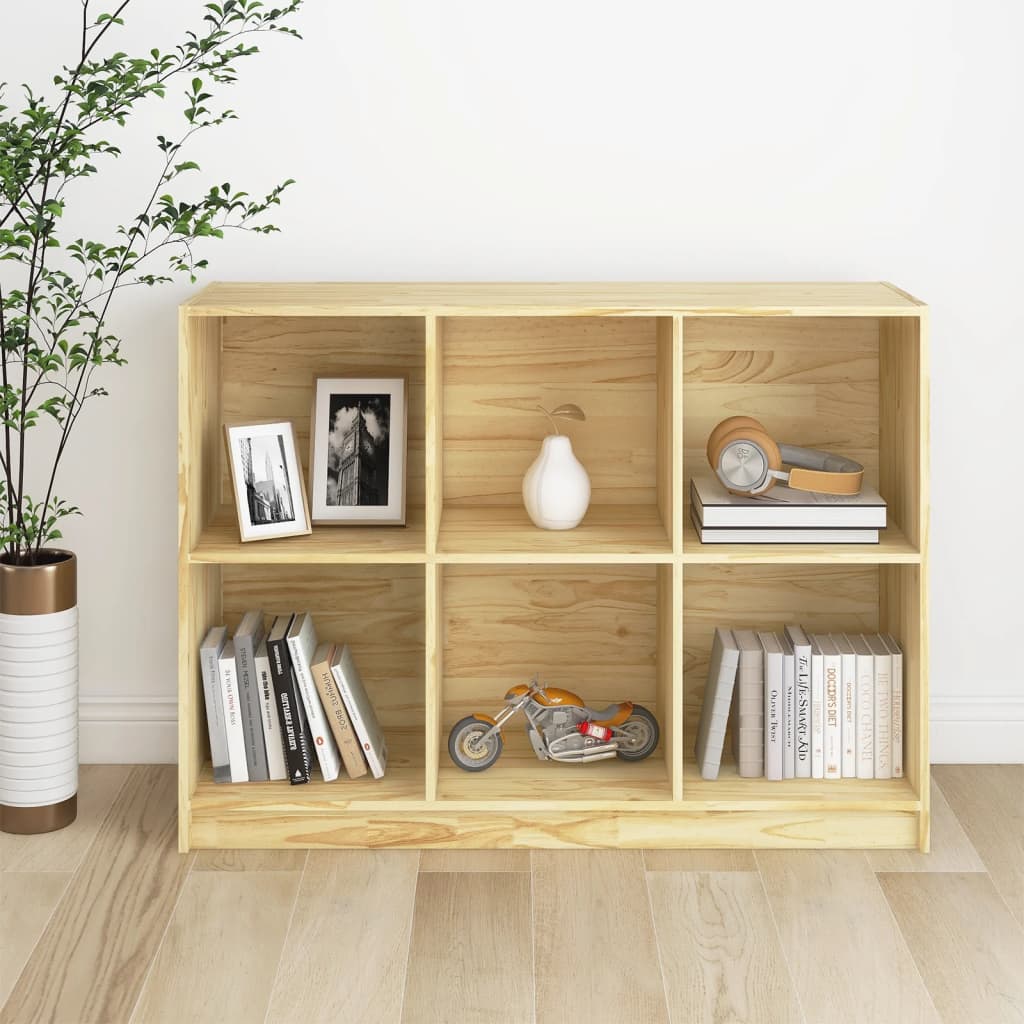vidaXL Bibliotecă, 104x33x76 cm, lemn masiv de pin vidaXL Bibliotecă, 104x33x76 cm, lemn masiv de pin