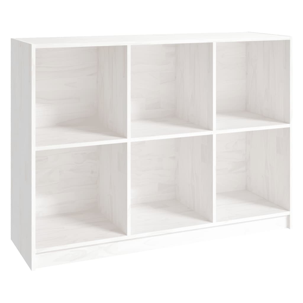 vidaXL Bibliotecă, alb, 104x33x76 cm, lemn masiv de pin vidaXL Bibliotecă, alb, 104x33x76 cm, lemn masiv de pin