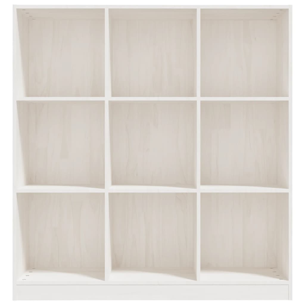 vidaXL Bibliotecă/Separator cameră alb 104x33,5x110 cm lemn masiv pin