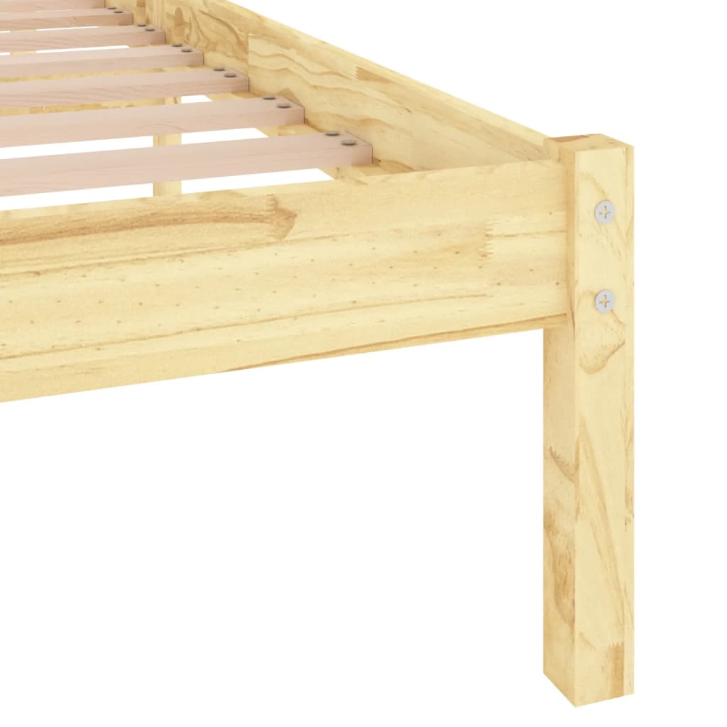 vidaXL Cadru de pat dublu, 135x190 cm, lemn masiv