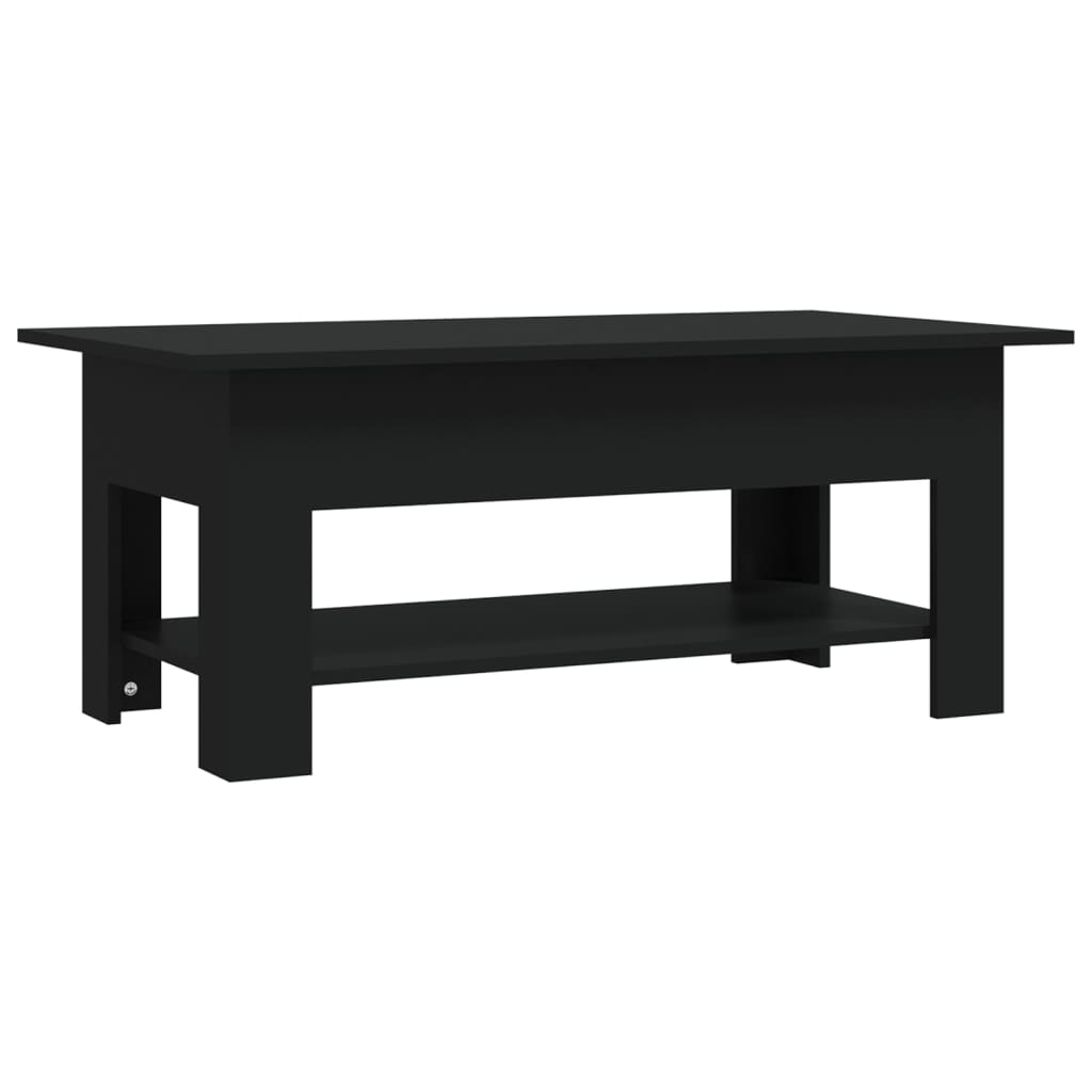 vidaXL Măsuță de cafea, negru, 102x55x42 cm, lemn prelucrat