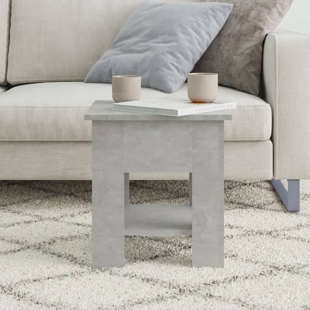 vidaXL Măsuță de cafea, gri beton, 40x40x42 cm, lemn prelucrat vidaXL Măsuță de cafea, gri beton, 40x40x42 cm, lemn prelucrat