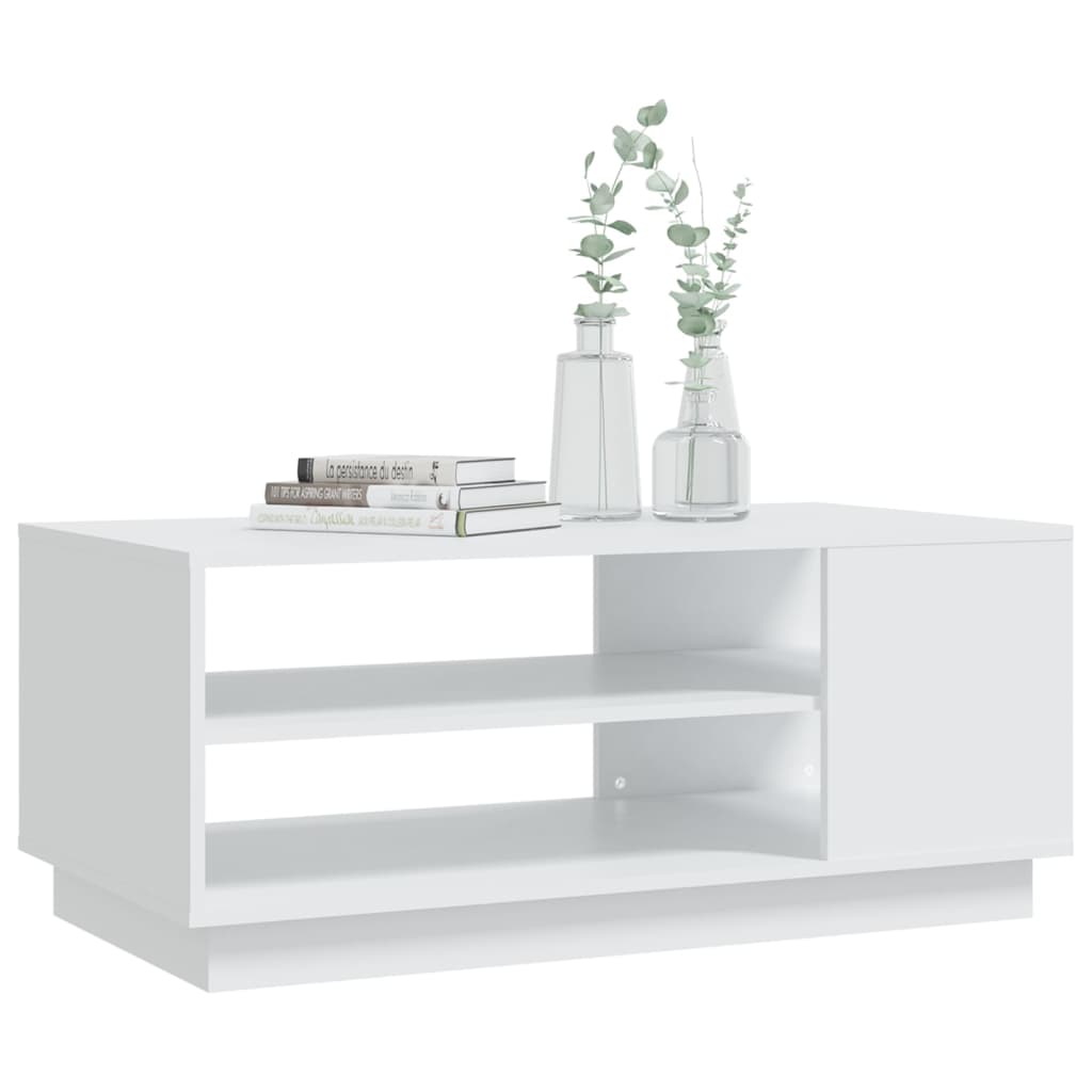 vidaXL Măsuță de cafea, alb, 102x55x43 cm, lemn prelucrat