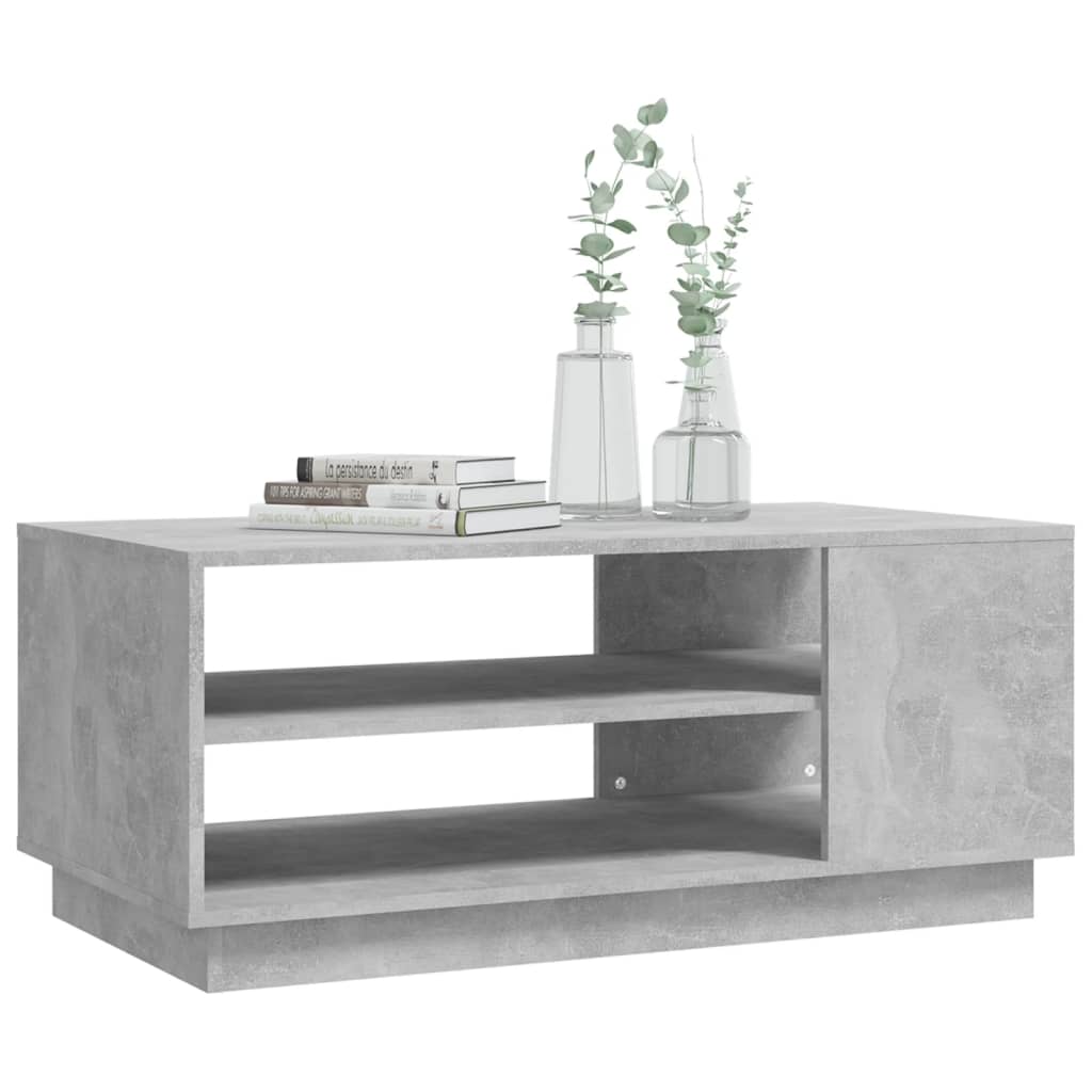 vidaXL Măsuță de cafea, gri beton, 102x55x43 cm, lemn prelucrat vidaXL Măsuță de cafea, gri beton, 102x55x43 cm, lemn prelucrat
