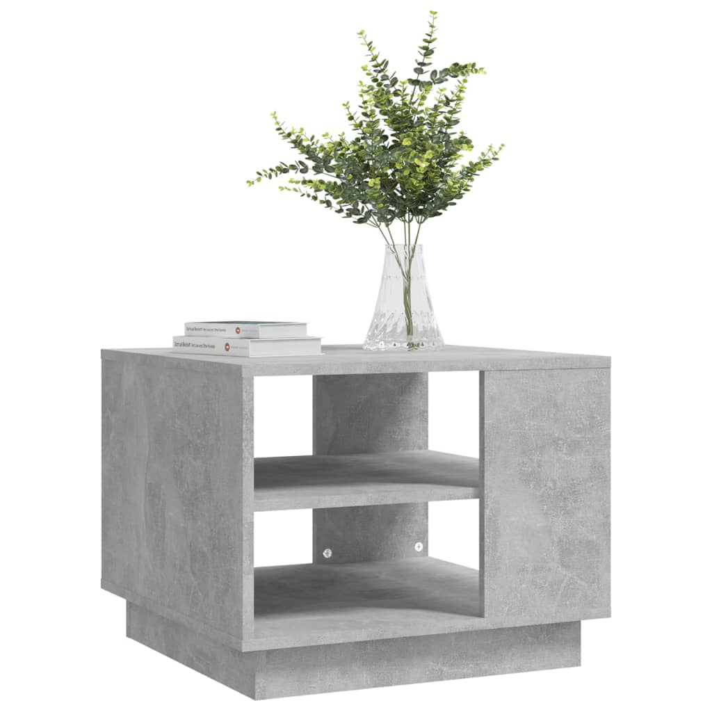 vidaXL Măsuță de cafea, gri beton, 55x55x43 cm, lemn prelucrat vidaXL Măsuță de cafea, gri beton, 55x55x43 cm, lemn prelucrat
