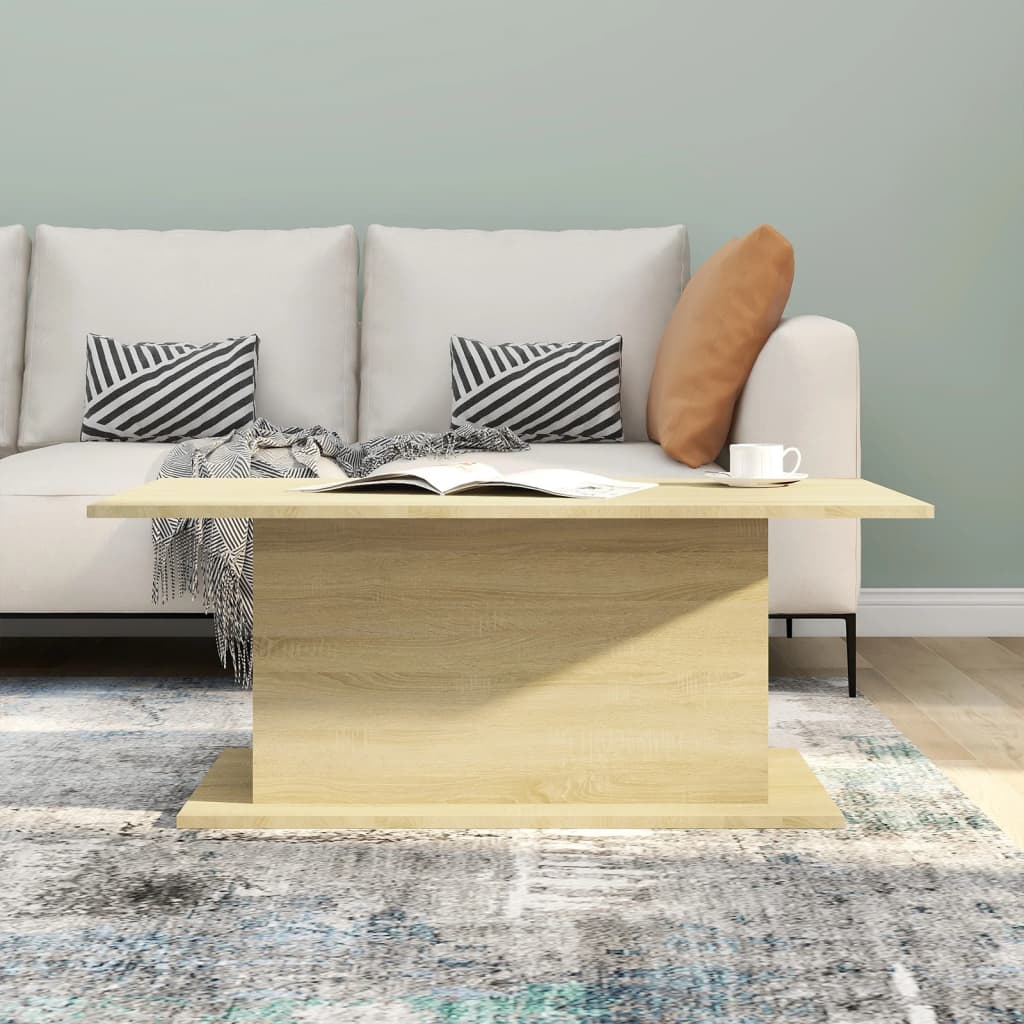 vidaXL Măsuță de cafea, stejar sonoma, 102x55,5x40 cm, lemn prelucrat vidaXL Măsuță de cafea, stejar sonoma, 102x55,5x40 cm, lemn prelucrat