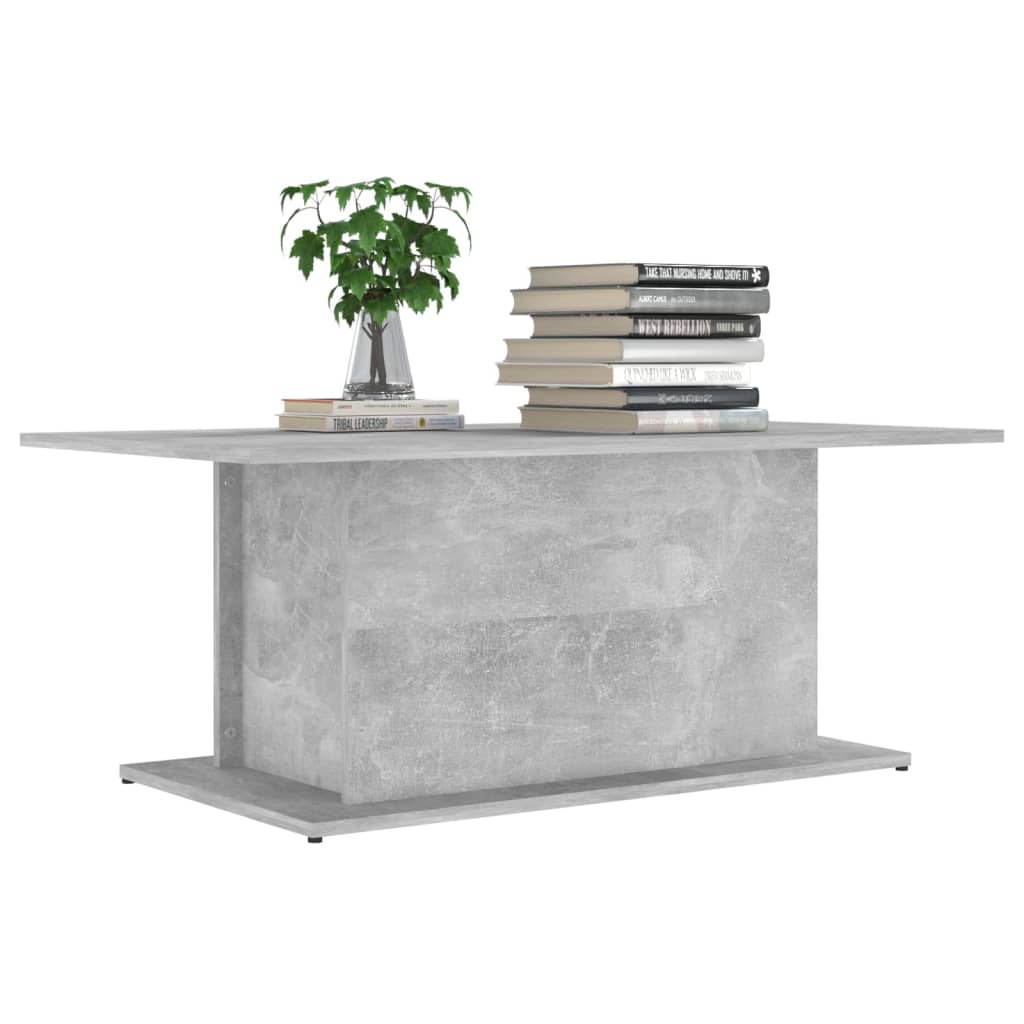 vidaXL Măsuță de cafea, gri beton, 102x55,5x40 cm, lemn prelucrat