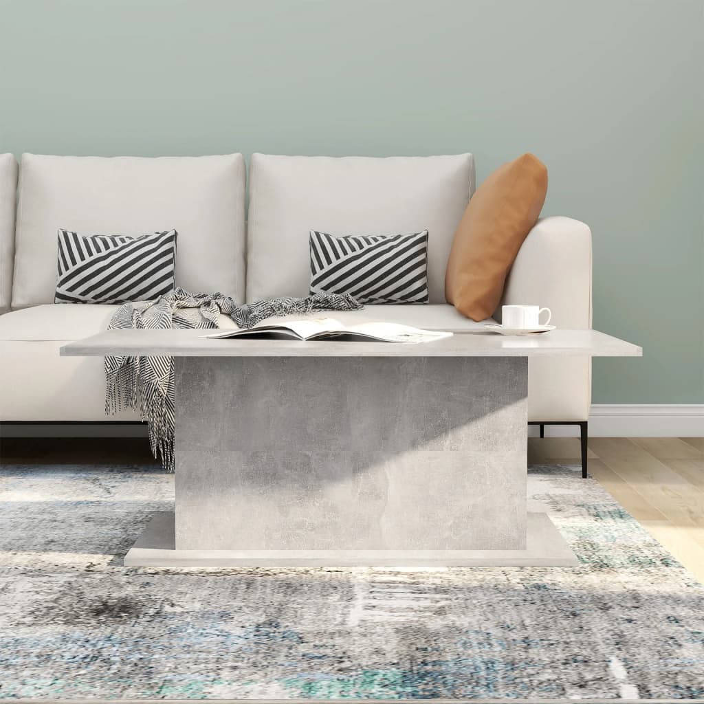 vidaXL Măsuță de cafea, gri beton, 102x55,5x40 cm, lemn prelucrat