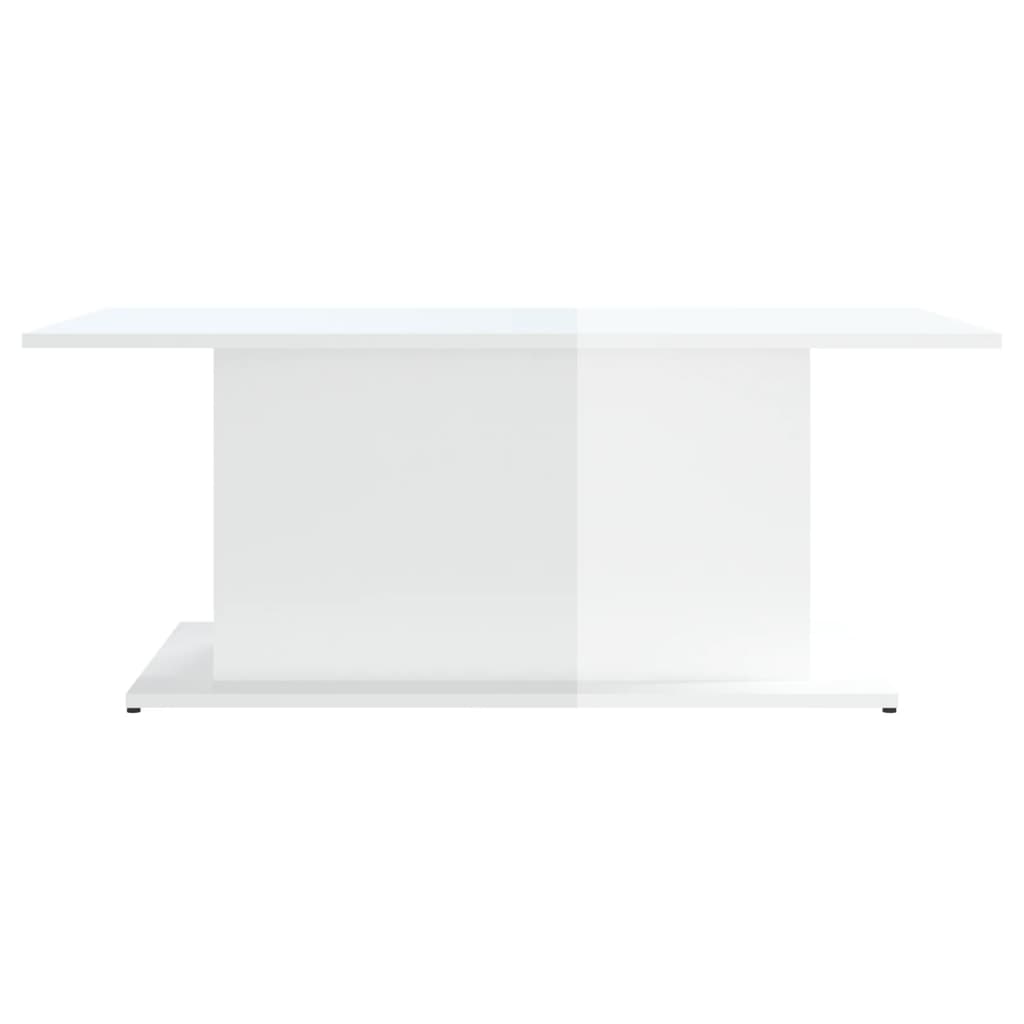 vidaXL Măsuță de cafea, alb extralucios, 102x55,5x40cm, lemn prelucrat vidaXL Măsuță de cafea, alb extralucios, 102x55,5x40cm, lemn prelucrat