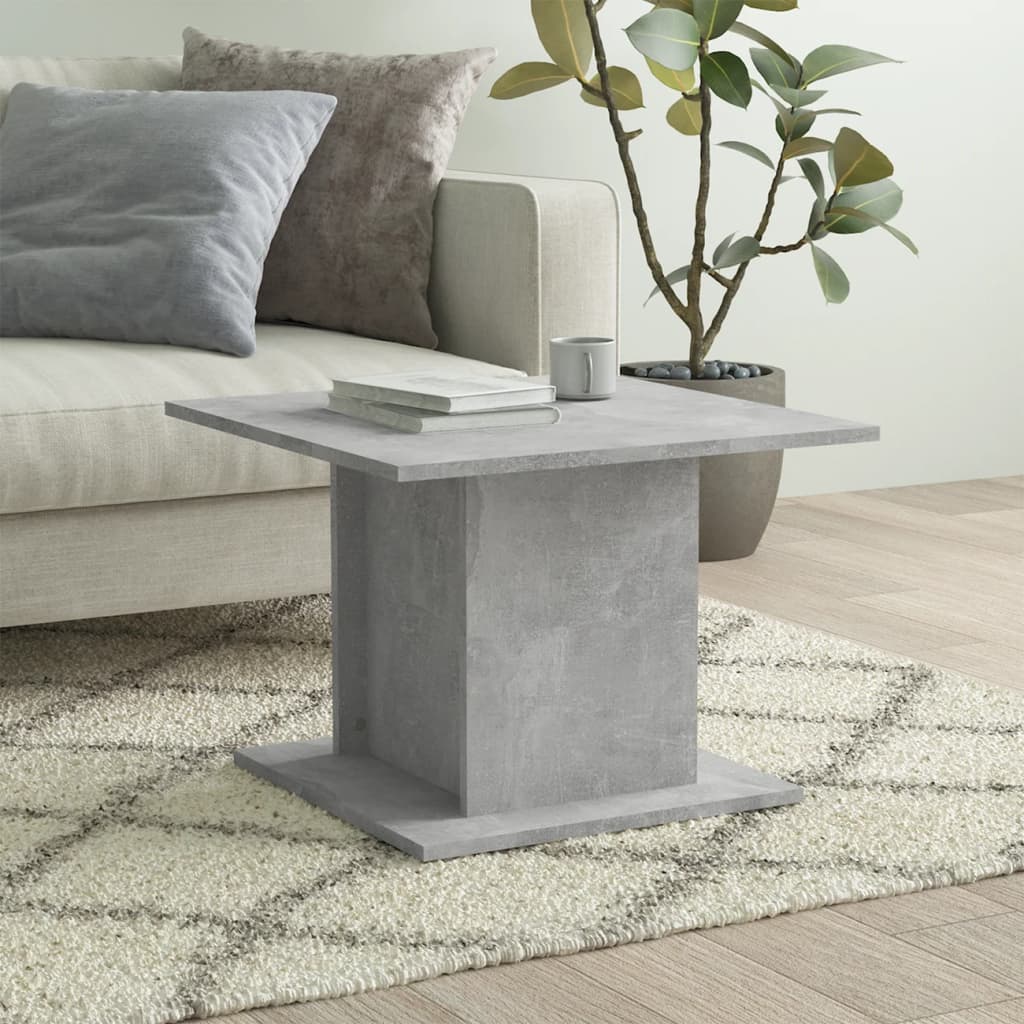 vidaXL Măsuță de cafea, gri beton, 55,5x55,5x40 cm, lemn compozit vidaXL Măsuță de cafea, gri beton, 55,5x55,5x40 cm, lemn compozit