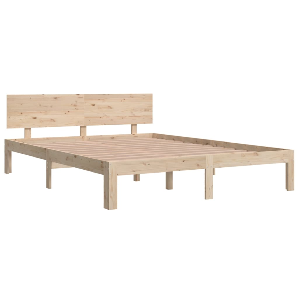 vidaXL Cadru de pat King Size, 150x200 cm, lemn masiv vidaXL Cadru de pat King Size, 150x200 cm, lemn masiv