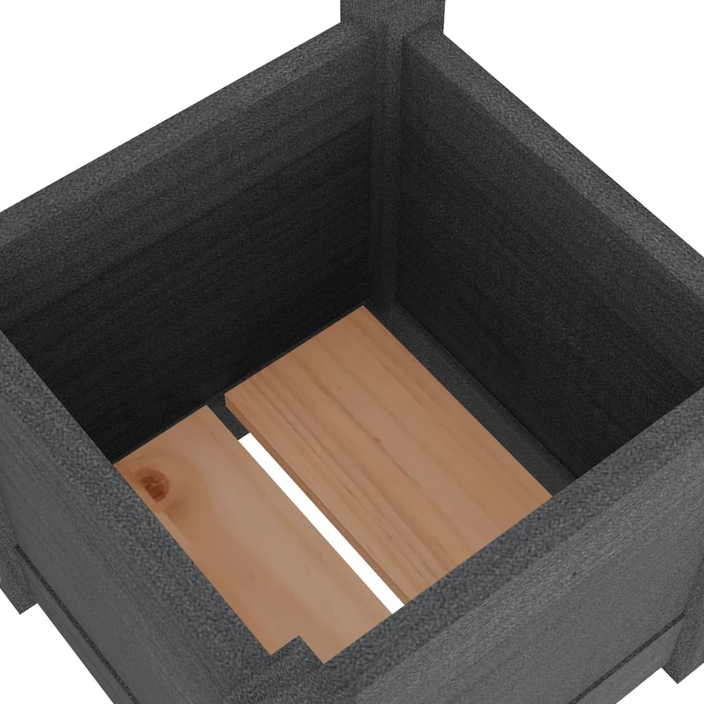 vidaXL Jardinieră de grădină, gri, 31x31x31 cm, lemn masiv de pin vidaXL Jardinieră de grădină, gri, 31x31x31 cm, lemn masiv de pin