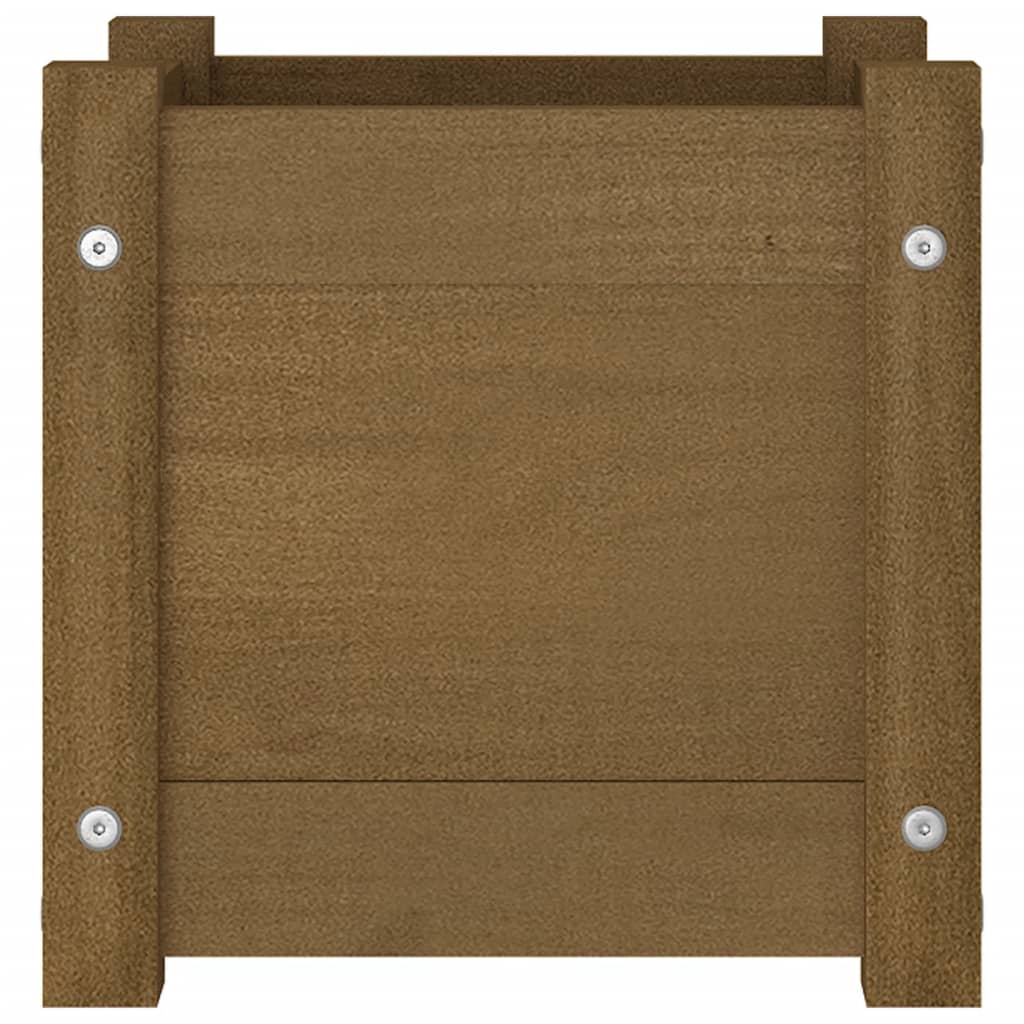 vidaXL Jardinieră de grădină, maro miere, 31x31x31 cm, lemn pin vidaXL Jardinieră de grădină, maro miere, 31x31x31 cm, lemn pin