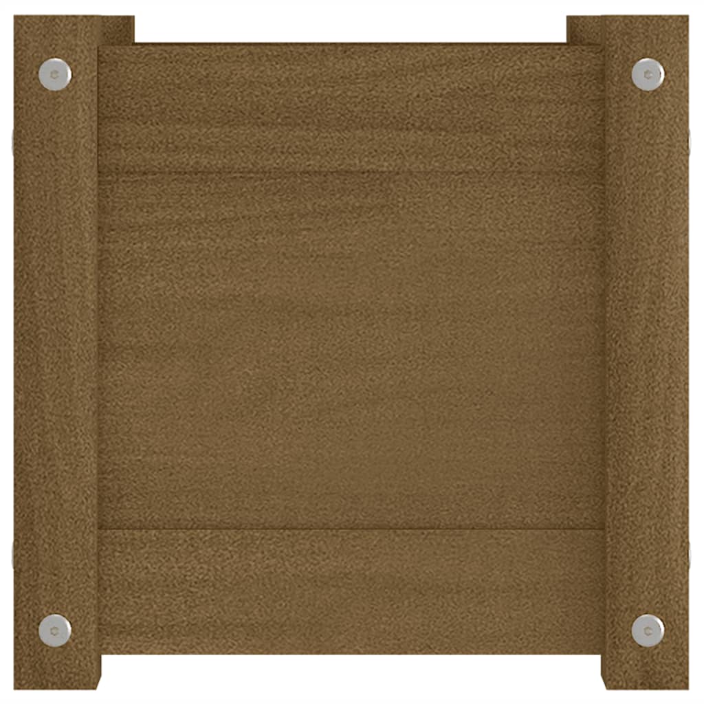 vidaXL Jardinieră de grădină, maro miere, 31x31x31 cm, lemn pin vidaXL Jardinieră de grădină, maro miere, 31x31x31 cm, lemn pin