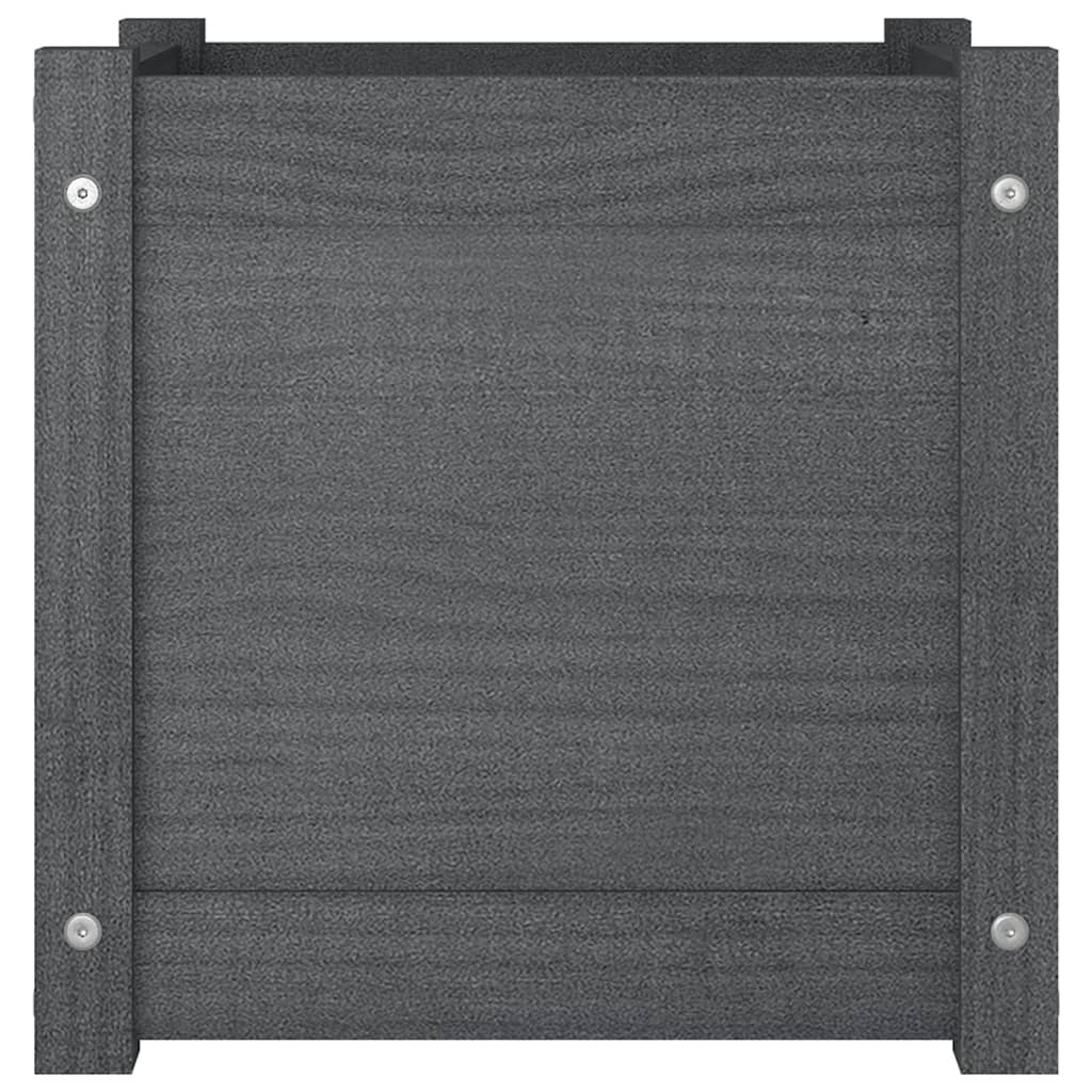 vidaXL Jardinieră de grădină, gri, 40x40x40 cm, lemn masiv de pin vidaXL Jardinieră de grădină, gri, 40x40x40 cm, lemn masiv de pin
