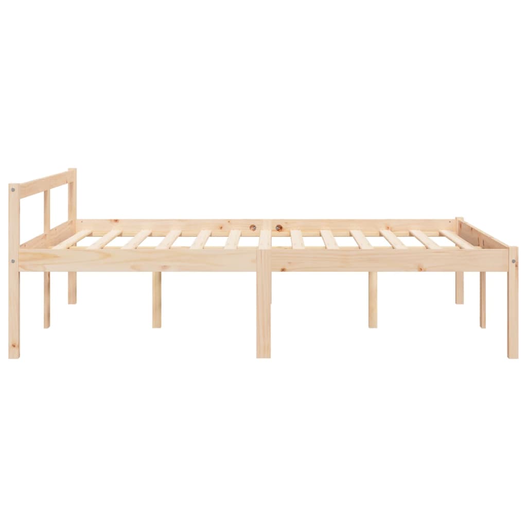 vidaXL Pat pentru seniori dublu mic, 120x190 cm, lemn masiv de pin vidaXL Pat pentru seniori dublu mic, 120x190 cm, lemn masiv de pin