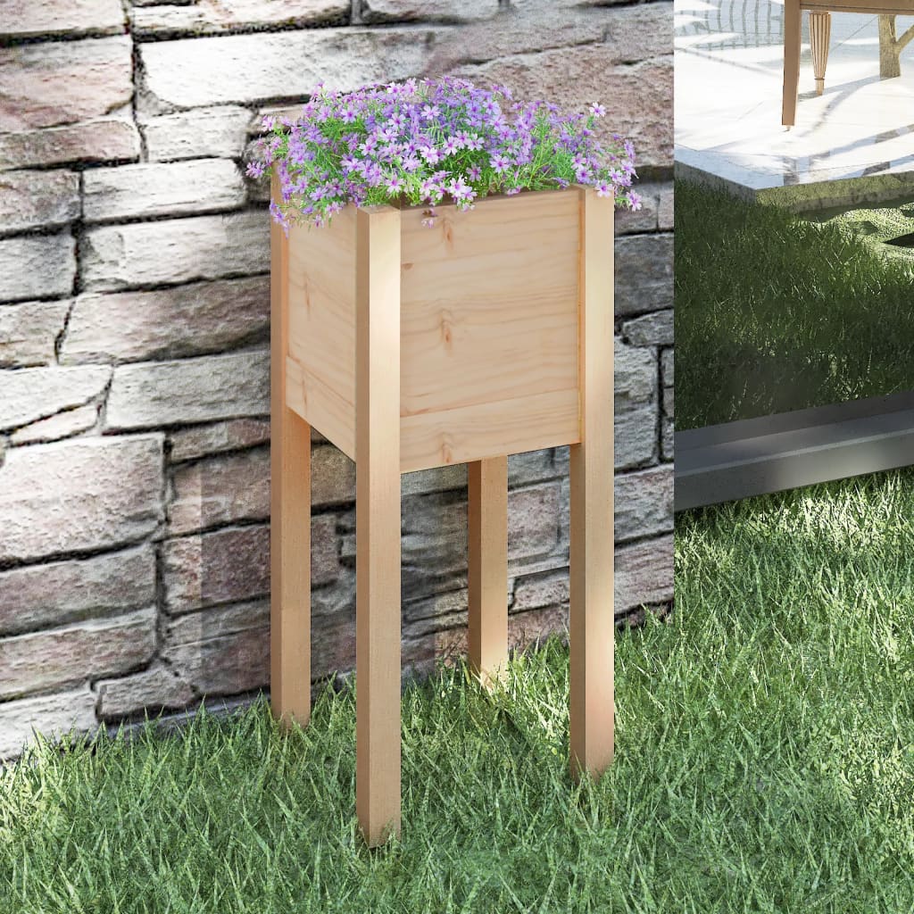 vidaXL Jardinieră de grădină, 31x31x70 cm, lemn masiv de pin vidaXL Jardinieră de grădină, 31x31x70 cm, lemn masiv de pin