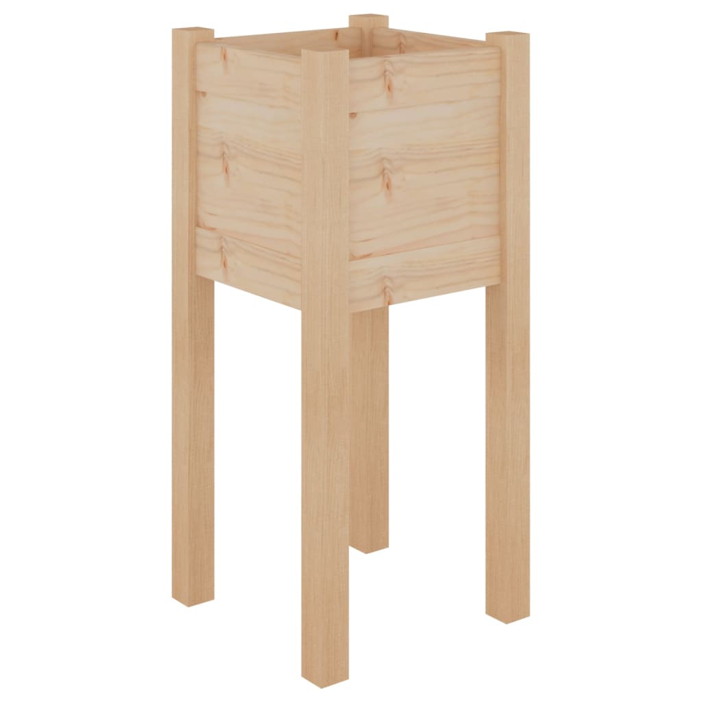 vidaXL Jardiniere de grădină, 2 buc., 31x31x70 cm, lemn masiv de pin