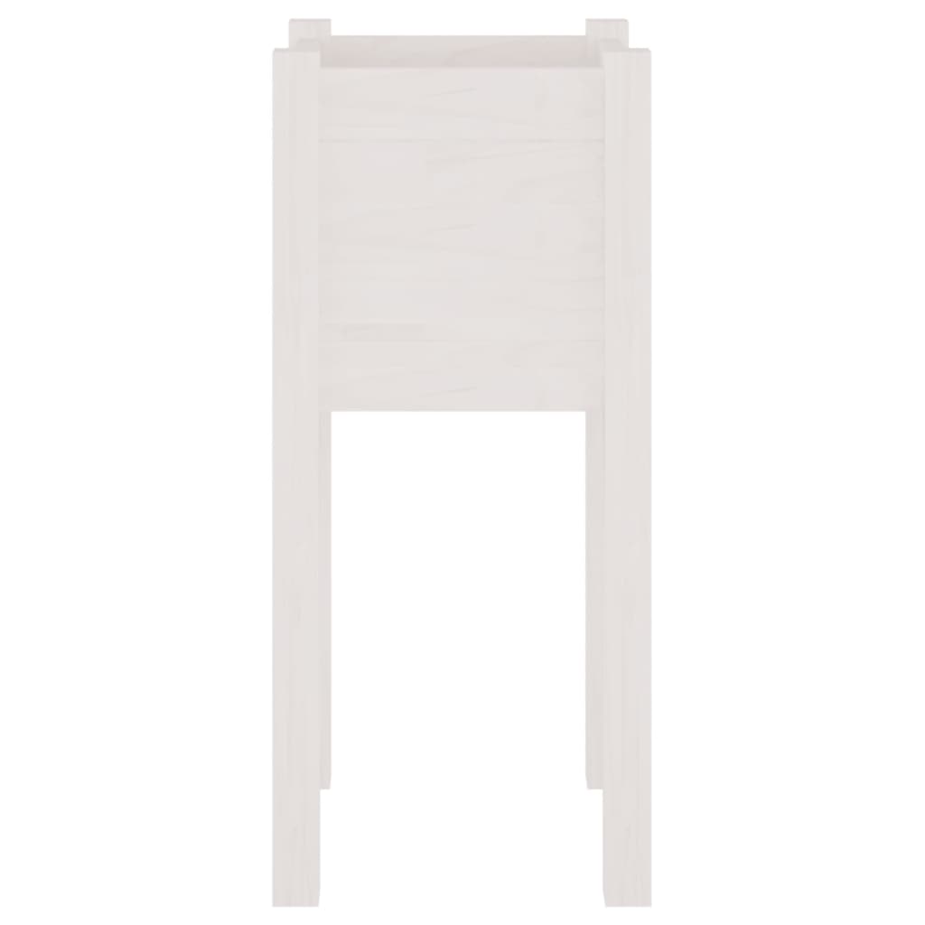 vidaXL Jardinieră de grădină, alb, 31x31x70 cm, lemn masiv de pin vidaXL Jardinieră de grădină, alb, 31x31x70 cm, lemn masiv de pin