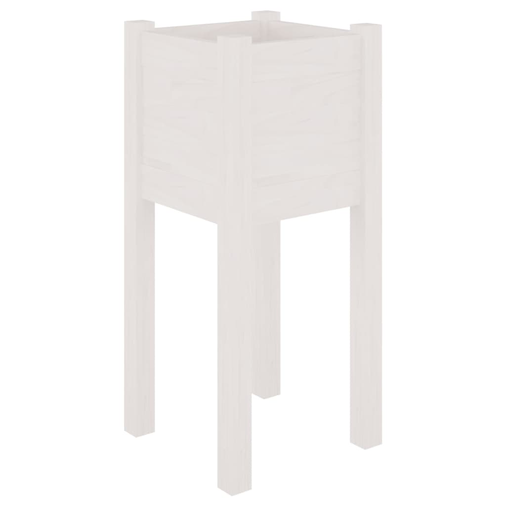 vidaXL Jardiniere de grădină, 2 buc., alb, 31x31x70 cm, lemn masiv pin vidaXL Jardiniere de grădină, 2 buc., alb, 31x31x70 cm, lemn masiv pin