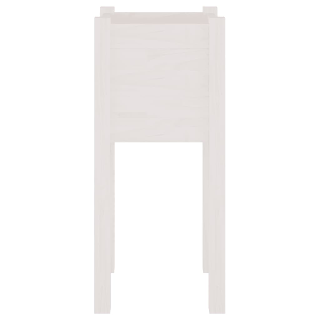 vidaXL Jardiniere de grădină, 2 buc., alb, 31x31x70 cm, lemn masiv pin vidaXL Jardiniere de grădină, 2 buc., alb, 31x31x70 cm, lemn masiv pin