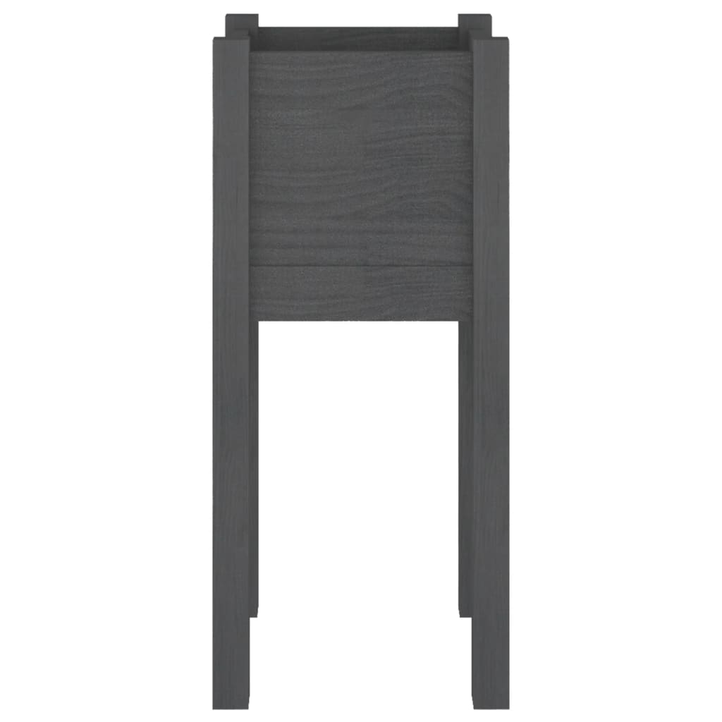 vidaXL Jardinieră de grădină, gri, 31x31x70 cm, lemn masiv de pin vidaXL Jardinieră de grădină, gri, 31x31x70 cm, lemn masiv de pin