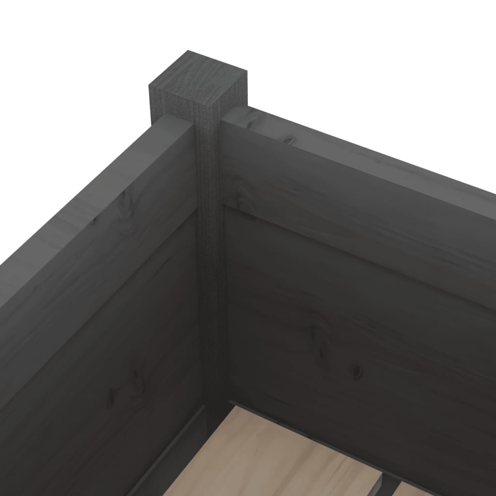 vidaXL Jardinieră de grădină, gri, 31x31x70 cm, lemn masiv de pin vidaXL Jardinieră de grădină, gri, 31x31x70 cm, lemn masiv de pin