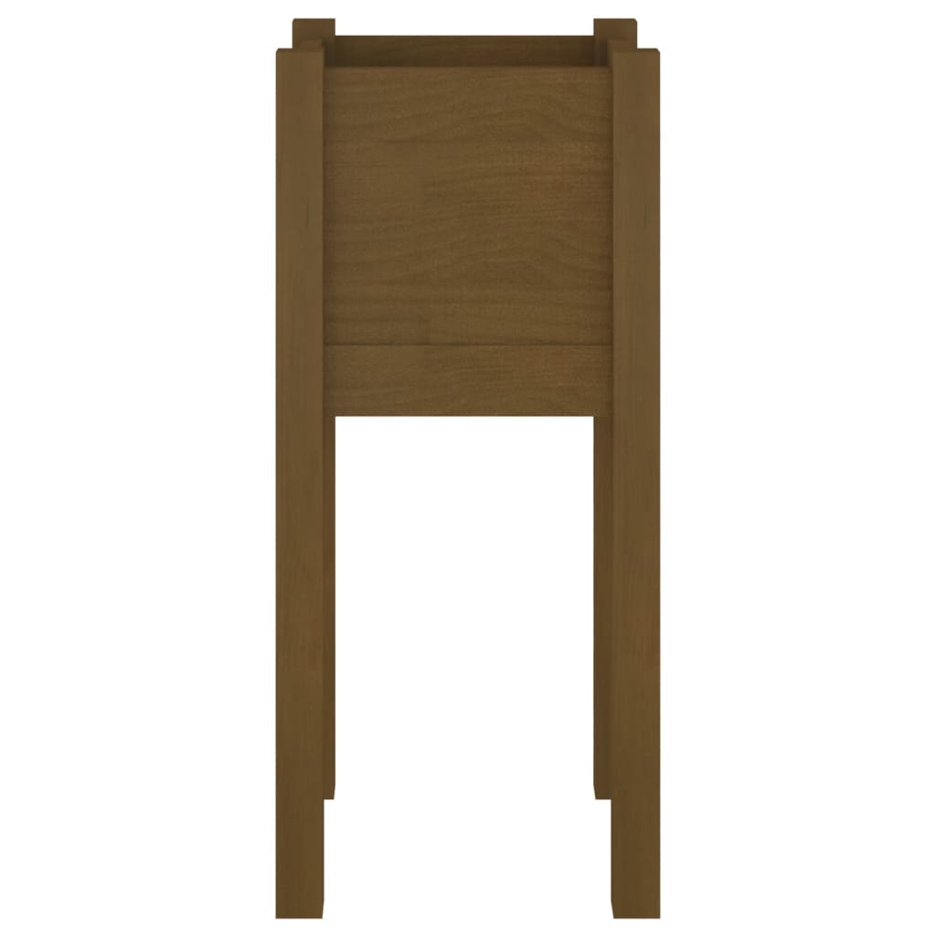 vidaXL Jardiniere grădină 2 buc. maro miere 31x31x70 cm lemn masiv pin