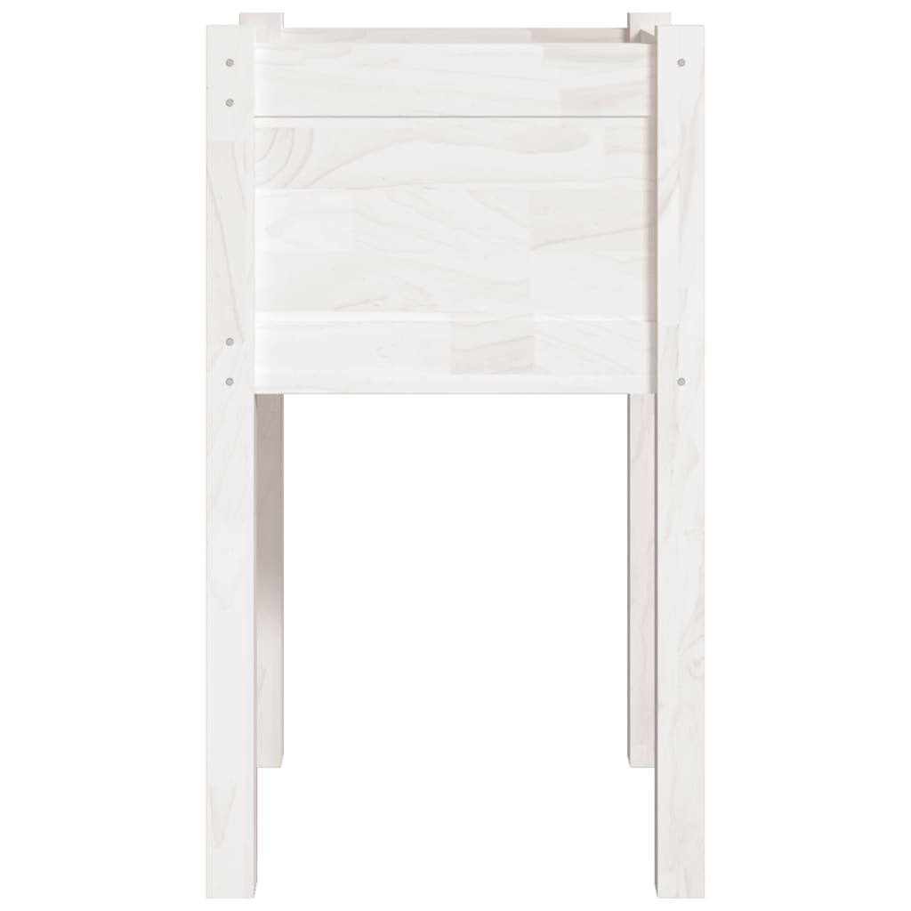 vidaXL Jardinieră de grădină, alb, 40x40x70 cm, lemn masiv de pin vidaXL Jardinieră de grădină, alb, 40x40x70 cm, lemn masiv de pin