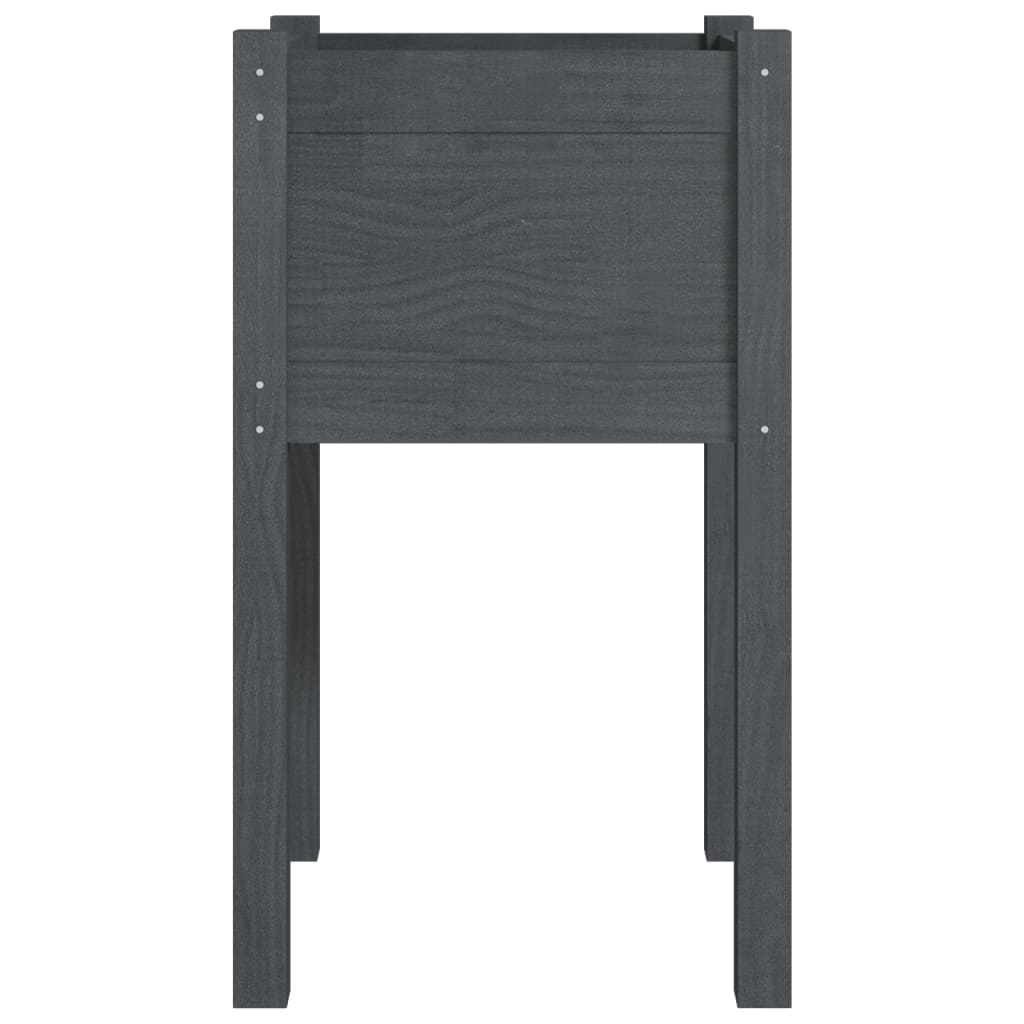 vidaXL Jardinieră de grădină, gri, 40x40x70 cm, lemn masiv de pin vidaXL Jardinieră de grădină, gri, 40x40x70 cm, lemn masiv de pin
