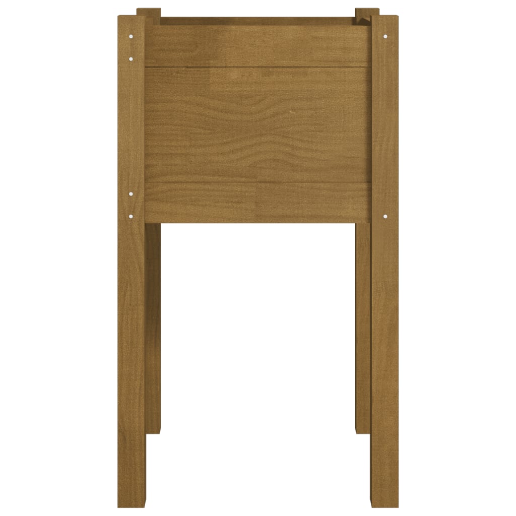 vidaXL Jardiniere grădină 2 buc. maro miere 40x40x70 cm lemn masiv pin