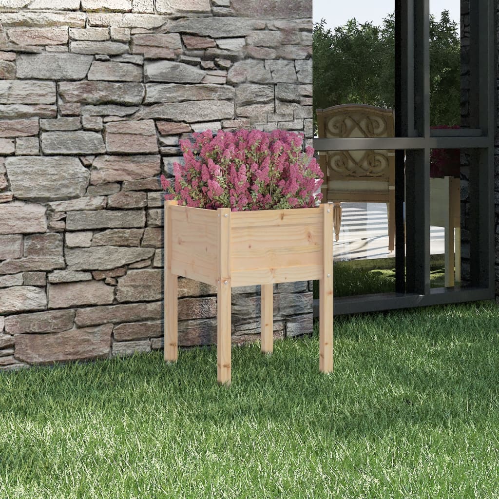vidaXL Jardinieră de grădină, 50x50x70 cm, lemn masiv de pin vidaXL Jardinieră de grădină, 50x50x70 cm, lemn masiv de pin