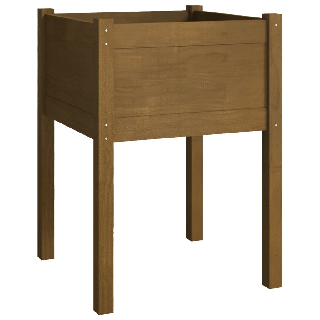 vidaXL Jardiniere grădină 2 buc. maro miere 50x50x70 cm lemn masiv pin