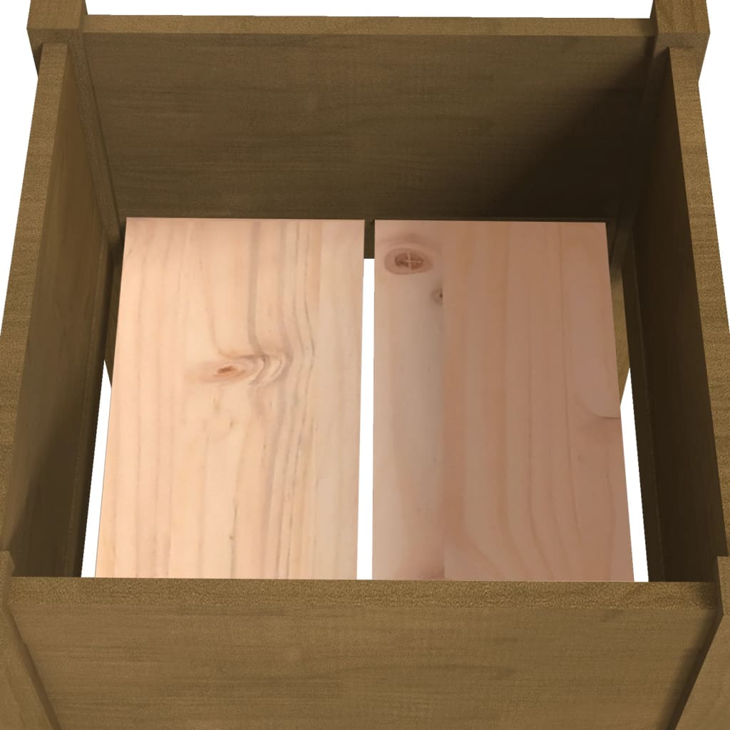 vidaXL Jardiniere grădină 2 buc. maro miere 50x50x70 cm lemn masiv pin