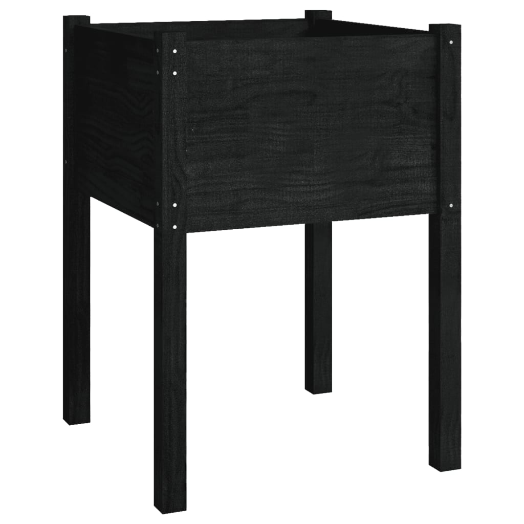 vidaXL Jardiniere de grădină, 2 buc., negru, 50x50x70cm lemn masiv pin vidaXL Jardiniere de grădină, 2 buc., negru, 50x50x70cm lemn masiv pin